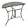 Wandtisch SIENA halbrund 45x90cm, Eisen + Mosaik grau
