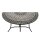 Wandtisch SIENA halbrund 45x90cm, Eisen + Mosaik grau