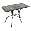 Wandtisch SIENA rechteckig 45x90cm, Eisen + Mosaik grau