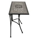 Wandtisch SIENA rechteckig 45x90cm, Eisen + Mosaik grau