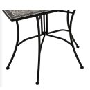 Wandtisch SIENA rechteckig 45x90cm, Eisen + Mosaik grau