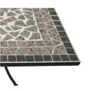 Wandtisch SIENA rechteckig 45x90cm, Eisen + Mosaik grau