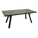 Tisch MANCIANO 180x90cm, Aluminium dunkelgrau + Glas in...