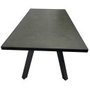 Tisch MANCIANO 180x90cm, Aluminium dunkelgrau + Glas in...