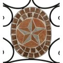 Bank LUCCA 2-sitzer, Eisen schwarz mit Mosaikeinlagen