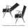 Garnitur SORANO 5-teilig, Alu + Kunstholz + Kunstgewebe schwarz, mit Tisch