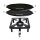 All Grill Hockerkocher-Set (groß) mit Gusseisengrillplatte light Ø 55 cm - ohne Zündsicherung