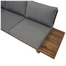 Lounge Set CARTAGENA Akazie geölt, mit Polster grau, FSC®-zertifiziert