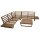 Lounge Set CARTAGENA Akazie geölt, mit Polster grau, FSC®-zertifiziert