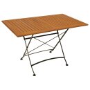Klapptisch HOFGARTEN 70x120cm, Flachstahl schwarz +...