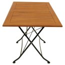 Klapptisch HOFGARTEN 70x120cm, Flachstahl schwarz +...