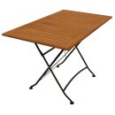 Klapptisch HOFGARTEN 70x120cm, Flachstahl schwarz + Eukaylptus, FSC®-zertifiziert