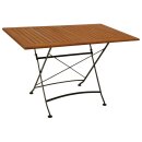 Klapptisch HOFGARTEN 70x120cm, Flachstahl schwarz + Eukaylptus, FSC®-zertifiziert