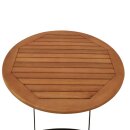 Klapptisch HOFGARTEN 75cm rund, Flachstahl schwarz +...