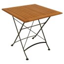 Klapptisch HOFGARTEN 75x75cm, Flachstahl + Eukaylptus,...