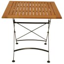 Klapptisch HOFGARTEN 75x75cm, Flachstahl + Eukaylptus,...