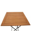 Klapptisch HOFGARTEN 75x75cm, Flachstahl + Eukaylptus, FSC®-zertifiziert