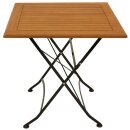 Klapptisch HOFGARTEN 75x75cm, Flachstahl + Eukaylptus, FSC®-zertifiziert