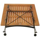 Klapptisch HOFGARTEN 75x75cm, Flachstahl + Eukaylptus, FSC®-zertifiziert
