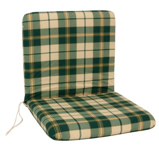 Auflage BOSTON für Sessel, grün/beige kariert