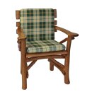 Auflage BOSTON für Sessel, grün/beige kariert