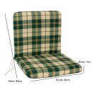 Auflage BOSTON für Sessel, grün/beige kariert