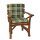Auflage BOSTON für Sessel, grün/beige kariert