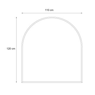 Glasbodenplatte VALO 8mm Rundbogen 110x120cm Glasklar
