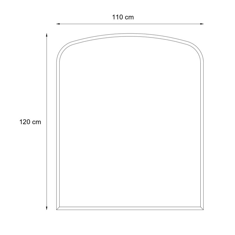 Produktbild von Funkenschutzplatte Glas 8mm Lienbacher Segmentbogen 1000x1100mm | Edinger Warenhaus GmbH