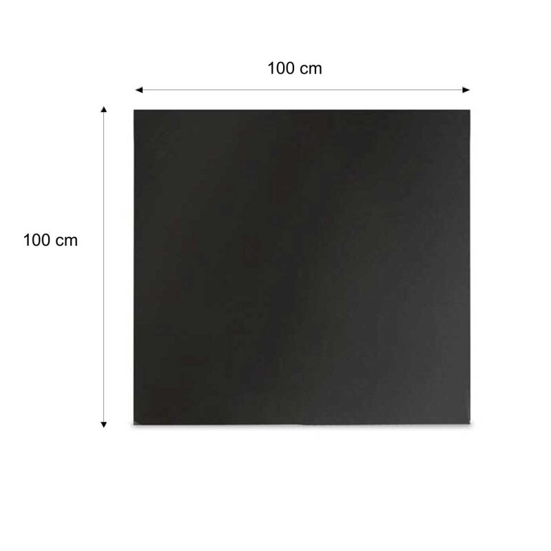 VALO Metallbodenplatte Quadrat 100x100 cm, Stärke 2mm, schwarz