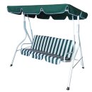 Hollywoodschaukel FLORIDA 3-sitzer, weiss / grün