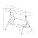 Hollywoodschaukel FLORIDA 3-sitzer, weiss / grün