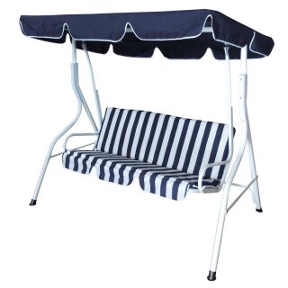 Hollywoodschaukel FLORIDA 3-sitzer, weiss / blau