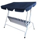 Hollywoodschaukel FLORIDA 3-sitzer, weiss / blau