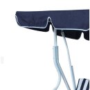 Hollywoodschaukel FLORIDA 3-sitzer, weiss / blau