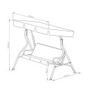 Hollywoodschaukel FLORIDA 3-sitzer, weiss / blau