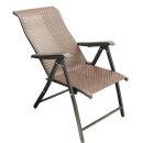 Klappsessel ANTIBES Hochlehner, Metall grau + Polyrattan...
