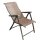 Klappsessel ANTIBES Hochlehner, Metall grau + Polyrattan braun, klappbar