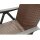 Klappsessel ANTIBES Hochlehner, Metall grau + Polyrattan braun, klappbar