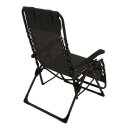 Relaxsessel NIZZA, Metall schwarz + Kunstgewebe schwarz, klappbar