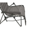 Relaxsessel NIZZA, Metall grau + Kunstgewebe schwarz, klappbar