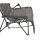 Relaxsessel NIZZA, Metall grau + Kunstgewebe schwarz, klappbar