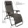 Relaxsessel NIZZA, Metall grau + Kunstgewebe schwarz, klappbar
