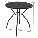 Bistrotisch CLASSIC 70cm rund, Streckmetall anthrazit