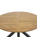 Tisch MADEIRA 130cm rund, Metall anthrazit + Akazie...
