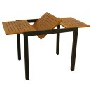 Balkon-Ausziehtisch VICENZA, Aluminium anthrazit + Akazie...