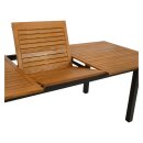 Ausziehtisch SARONNO, Aluminium anthrazit + Akazie geölt, FSC®-zertifiziert