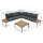 Lounge Set RANGUN, Stahl anthrazit + Akazie geölt, Polster grau, FSC®-zertifiziert