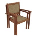 Stapelsessel VARADERO, Eukalyptus geölt + Polyrattan...