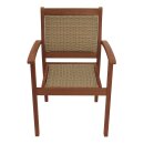 Stapelsessel VARADERO, Eukalyptus geölt + Polyrattan natur, FSC®-zertifiziert